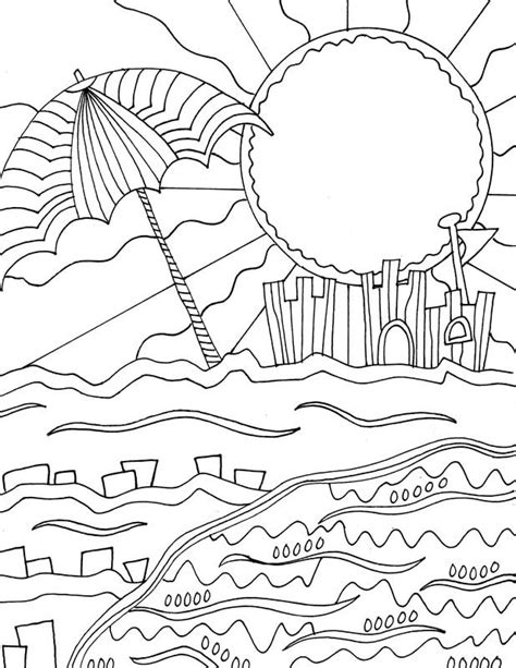 beach coloring pages beach scenes activities beach coloring pages
