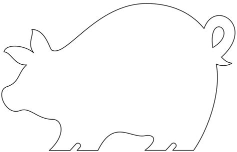 pig template clipart