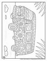 Kombi Surfer Toucan sketch template