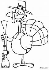 Turkey Coloring Hunter Pilgrim Kids Colouring Hat Pages Happy Printable Pitara Musket Thanksgiving Drawing sketch template