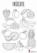 Obst Ausdrucken Ausmalen Zahlen Früchte Ausmalbild Kribbelbunt Kostenlos Obstsorten Einhorn sketch template