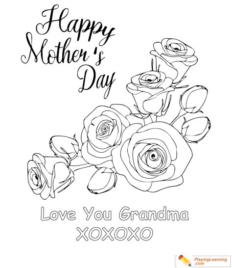 happy mothers day grandma coloring page   happy mothers day