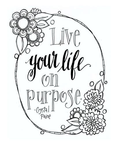life  purpose  printable adult coloring page