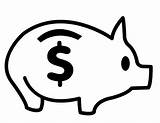Bank Piggy Coloring Clipart Saving Money Dollar Clip Pages Pig Clipartmag Library Color sketch template