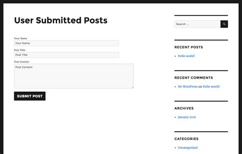 user submitted posts wordpress plugin