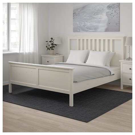 hemnes bed frame white stain loenset full bettgestell schlafzimmer
