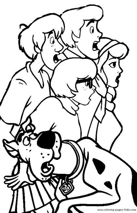 scooby doo color page cartoon characters coloring pages color plate