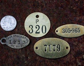 vintage enamel  custom metal number tags  custom etsy