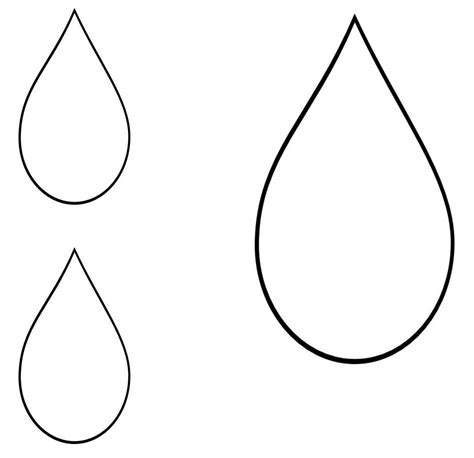 raindrop outline printable perfect  learning   weather