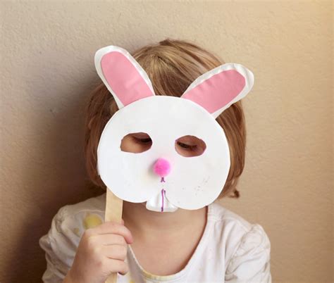 bunny craft  preschool paper plate bunny mask  karles sight