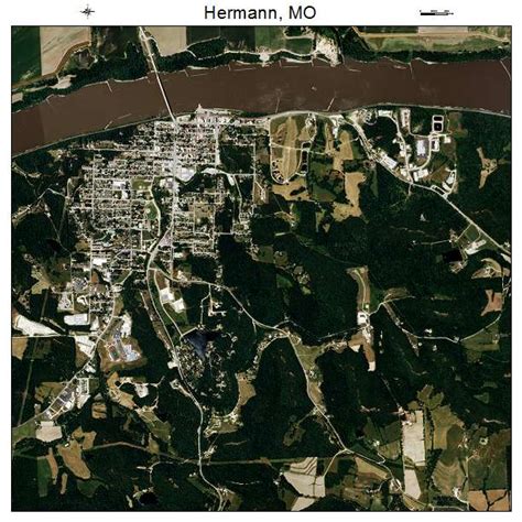 aerial photography map  hermann mo missouri