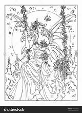 Fairies Elfen Hadas Erwachsene Feen sketch template
