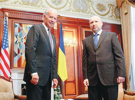us vice president joe biden meets with ukraine s acting