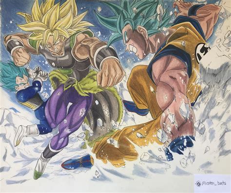 post   wanted  share  dbs broly drawing   finished   day