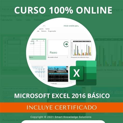 Curso Completo 100 Online De Microsoft Excel 2016 Básico Incluye Libro