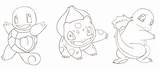 Starters Kanto Sketchite Starter sketch template