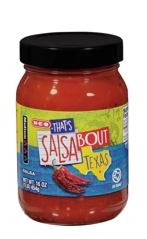 h e b that s salsa bout texas medium salsa shop salsa and dip at h e b