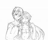 Coloring Kirito Pages Sword Tumblr Anime Couple Jozztweet Cute Drawing Getdrawings Getcolorings Another Color sketch template