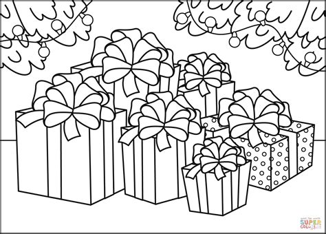 christmas boxes coloring pages coloring home