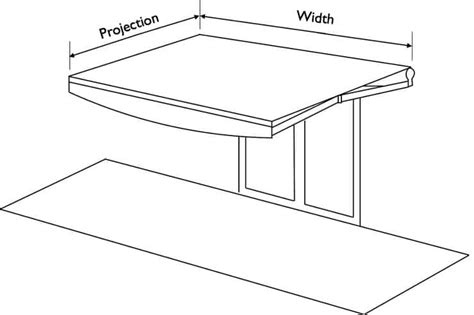 awning sizes diagram roche awnings