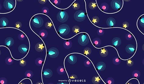 glowing christmas lights pattern vector