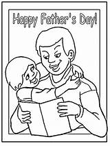 Coloring Pages Happy Fathers Father Holiday Card Printable Gift Greeting Holidays sketch template