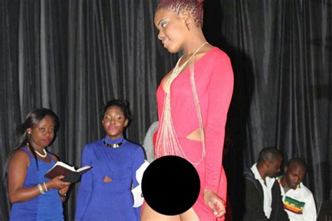 zimbabwean lady who exposed her private parts on the runway ends up in
