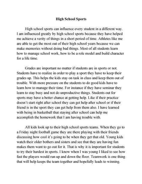 application essay examples high school admission essay