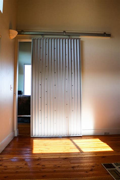 check   interior sliding door   corrugated