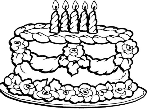 cake coloring pages    print