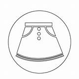 Skirt Icon Vector sketch template