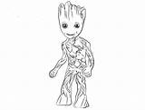 Avengers Coloring Groot War Infinity Pages Printable Baby Print Size sketch template