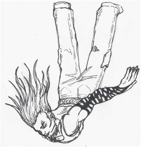 Jeff Hardy Jumping Upside Down Coloring Page Online