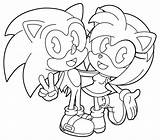 Sonic Coloring Baby Pages Hedgehog Amy Printable sketch template