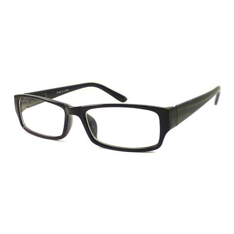 vintage nerd rectangular frame men women eyewear clear lens eye glasses black ebay