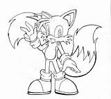 Tails Pages Miles Prower Coloring Template sketch template