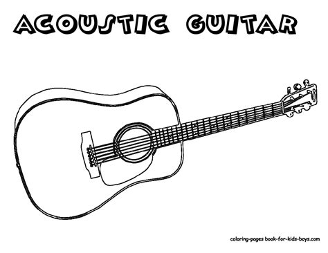 acoustic guitar image coloring super coloring pages coloring pages