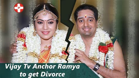 vijay tv anchor ramya to get divorce vj ramya ok kanmani tamil movie latest news youtube