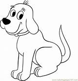 Dog Clipart Coloring Clip sketch template