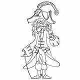 Coloring Pages Pirate Pirates Captain Hook Blackbeard Toddlers Top Roberts Bartholomew sketch template