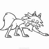 Lycanroc Dusk Xcolorings Lineart Silvally Midday sketch template