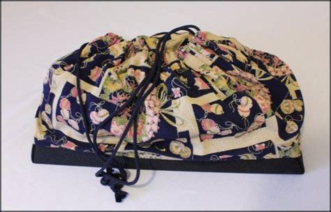 Vintage Japanese Kinchaku Drawstring Bag To Use With