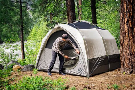 primitive camping family tent
