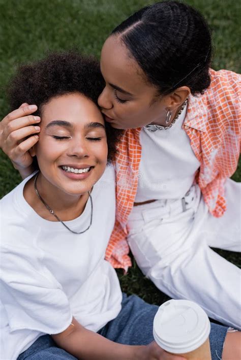 Top View Of African American Lesbian Stock Image Image Of Young