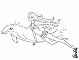 Barbie Coloring Pages Dolphin Mermaid Choose Board sketch template
