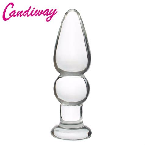 candiway glass butt plug anal beads anus dildo erotic sex toy adult