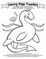 Coloring Sea Pages Monster Serpent Dulemba Tuesday Printable Colouring Library Loch Ness Getcolorings Big Choose Board Popular Color Codes Insertion sketch template