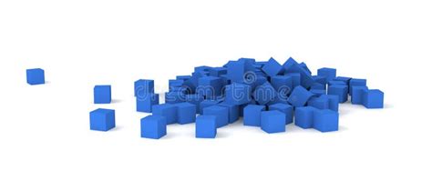 blue cubes stock illustration illustration  crack