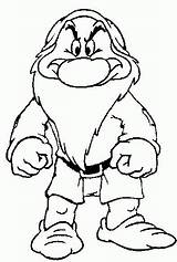 Grumpy Dwarf Dibujos Dwarfs Snow Krasnoludki Kolorowanki Blancanieves Skrzaty Zwerge Enanos Sketch Kolorowanka Dopey Zwerg Dzieci Grunon Sketchite sketch template