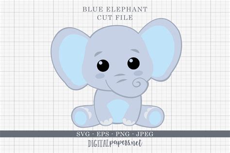 baby elephant grafik von dipa graphics creative fabrica